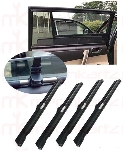 Universal Automatic Power Window Roll Up Curtain Black Color