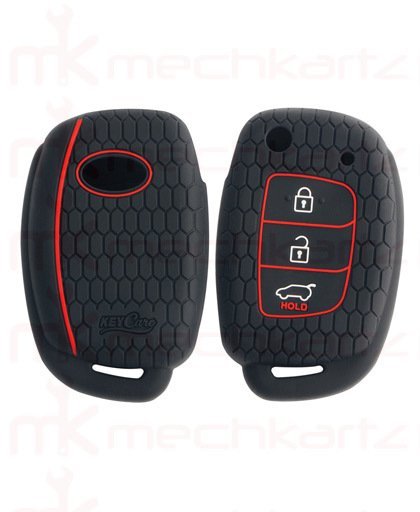 Premium Quality Silicone Key Cover for Hyundai i20 Elite, Creta, Venue, i10 Nios Flip Type