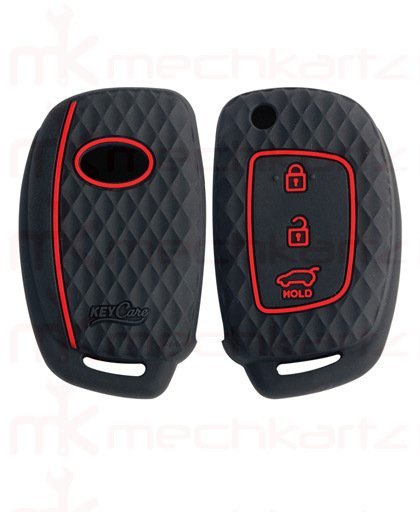 Premium Quality Silicone Key Cover for Hyundai i20, Verna Fluidic, Xcent Flip Key