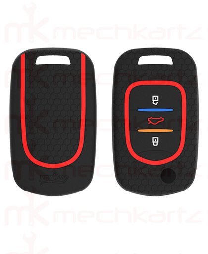 Premium Quality Silicone Key Cover for MG Hector 3 Button Folding Type