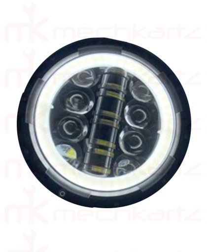 Universal 7 Inch Full LED Angel Ring Spider Design Headlight Imported