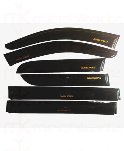 Mitsubishi Pajero Sport Injection Moulded Door Visor set of 6Pcs - Image 2